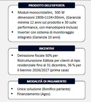 Overview Fotovoltaico Illumia Storage Ibrido 5kWh
