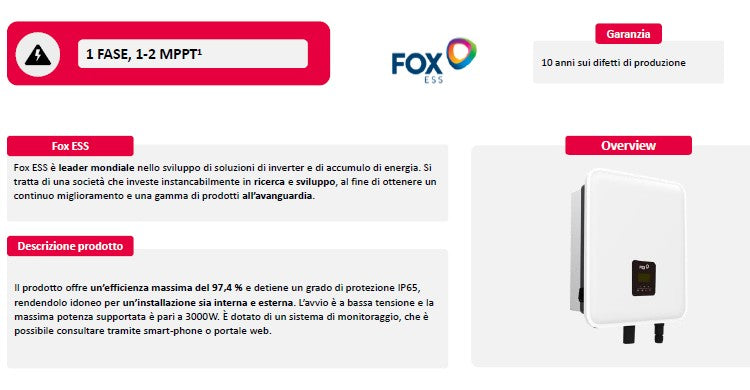 Overview Fotovoltaico Illumia Storage Ibrido 5kWh